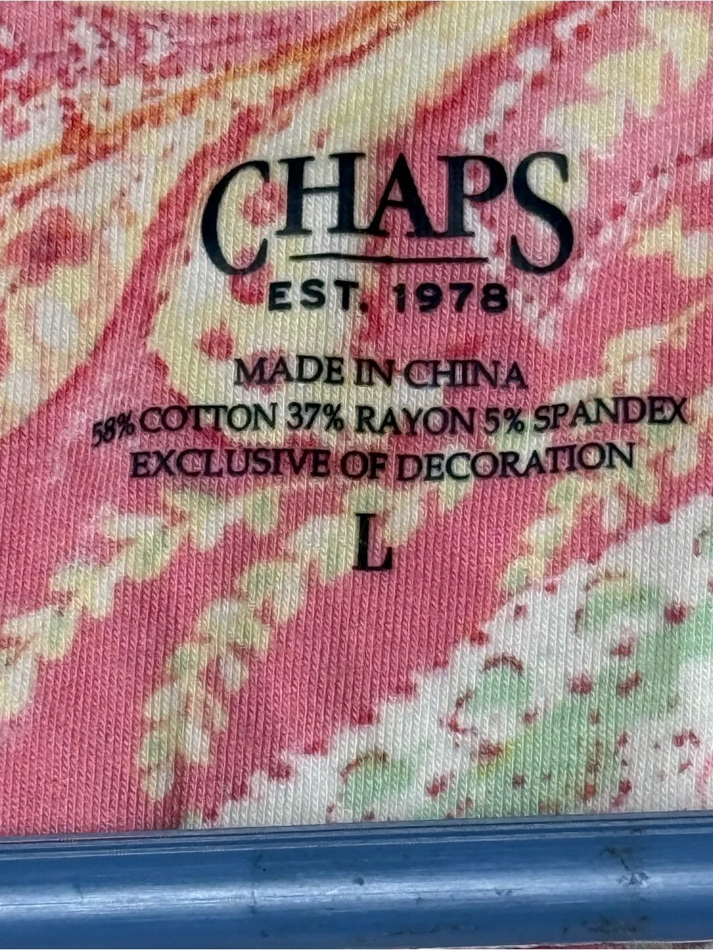CHAPS Floral 2 Pc Jersey Capri Summer Sleep Set Womens Sz L